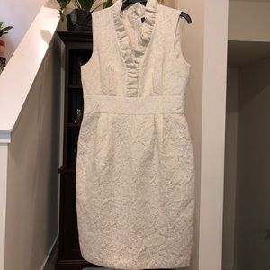 Jessica Howard Gold/Cream Sheath Dress Size 12